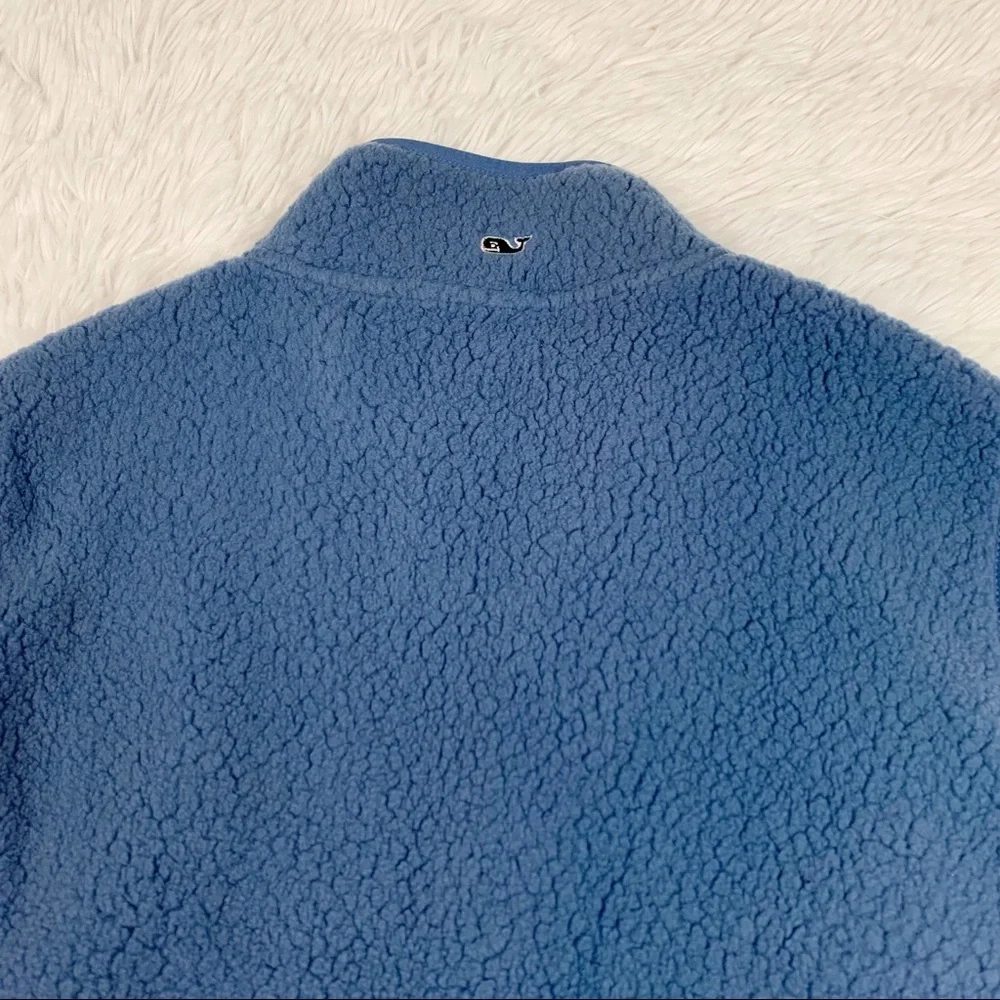 Vineyard vines boy's sherpa fleece vest outerwear full‎ zip pockets high neck